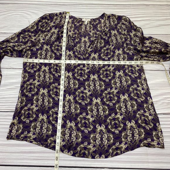 Joie Zambezi Blouse Blue Butterfly Silk Top - Picture 11 of 14